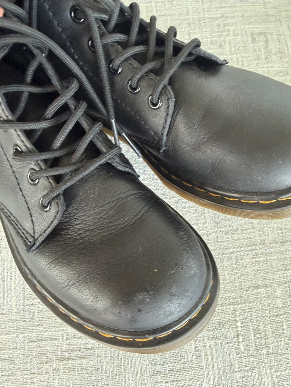 Dr. Martens Black Boots Girls Size 1 - Picture 5 of 11